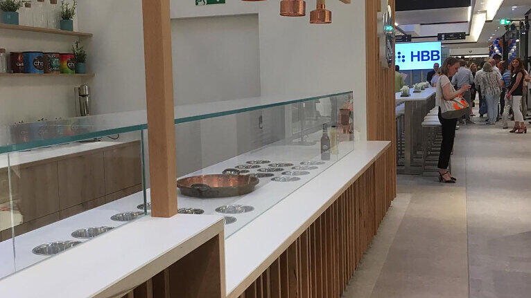 Forum Schwanthalerhöhe: Blick in das neue Shopping-Quartier im Westend.