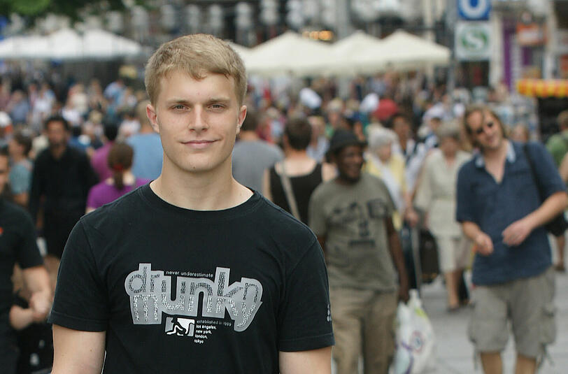 Student Alexander (21) ist unser letzter Kandidat. Wird er am Samstag nackt mit Tausenden anderen Münchnern posieren?