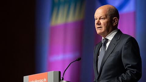 Bundeskanzler Olaf Scholz beim Katholikentag in Stuttgart.