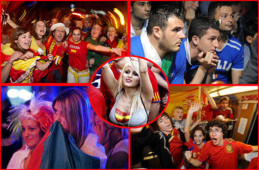 In München und rund um die Welt feierten die Spanien-Fans nach dem EM-Sieg über Italien ausgelassen - die Anhänger der "Squadra Azzurra" hingegen trugen Trauer. Hier sehen Sie die Bilder.