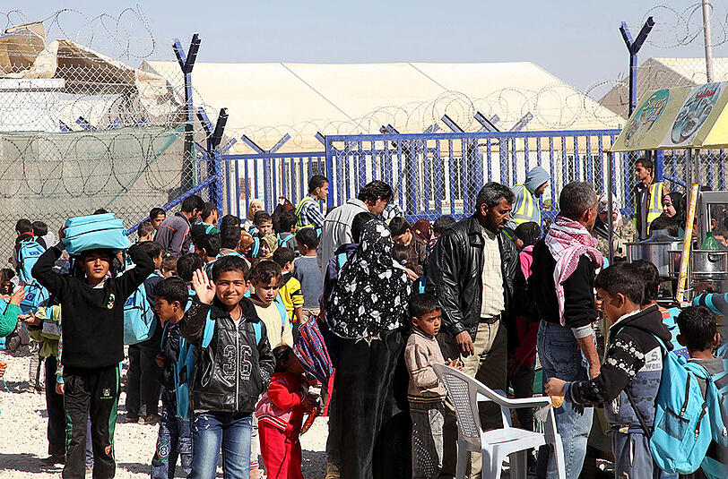 Syrische Flüchtlinge in einem Auffanglager in Jordanien. Der Bundesentwicklungsminister fordert mehr Hilfe für Syriens Nachbarländer.