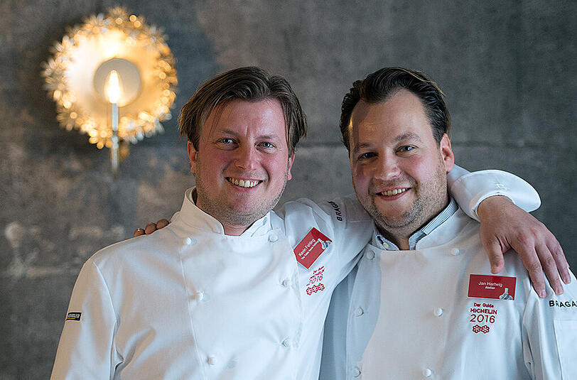 Jan Hartwig (r.) vom "Atelier" in München gehört auch zu den besten Köchen des Landes.