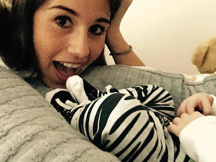 Sarah Engels und Baby Alessio