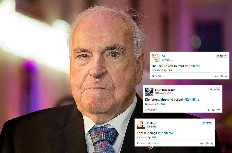 Am Freitag wird Helmut Kohl 85 Jahre alt - die Twittergemeinde feiert seinen Geburtstag auf seine ganz eigene Weise unter dem Hashtag #kohlfilme.