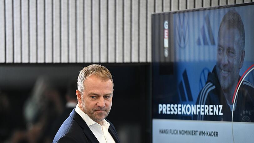 Bundestrainer Hansi Flick bei der Bekanntgabe der WM-Nominierungen.