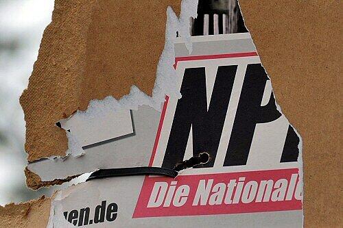 Eine Gefahr für die Sicherheit: Polenfeindliche NPD-Wahlwerbung in Vorpommern.