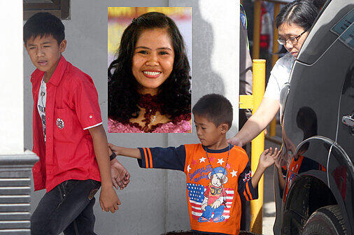 Ihre Mutter Mary Jane Veloso darf weiterleben: die beiden Söhne Mark Darren und Mark Daniel.
