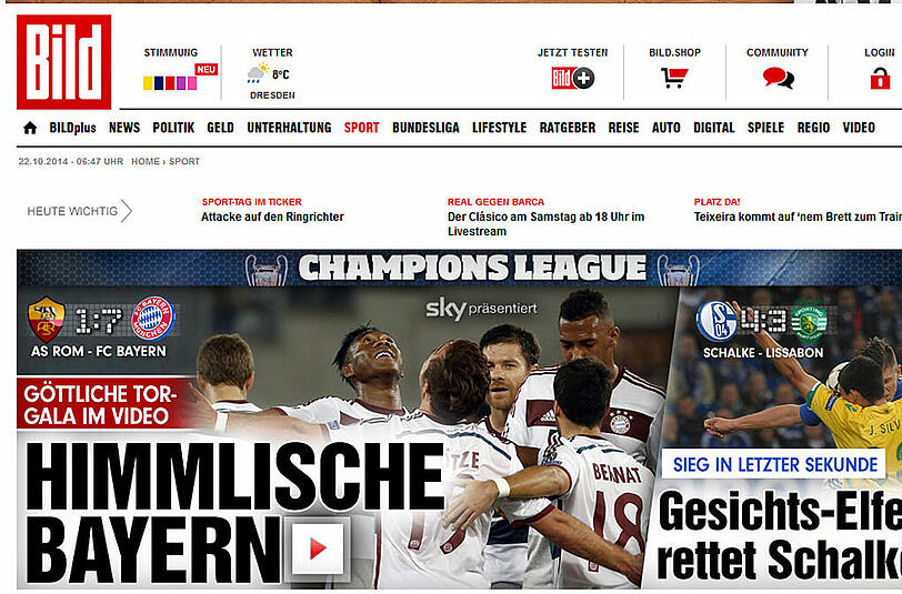 "Himmlische Bayern" titelt Bild.de