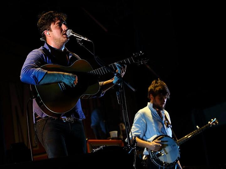 Des Rampenlichts müde? Mumford & Sons bei einem Auftritt in Florida vor wenigen Tagen