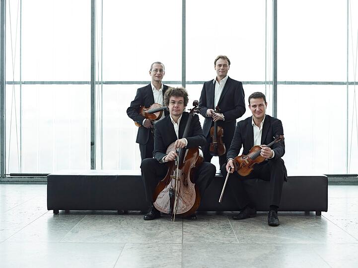 Das Leipziger Streichquartett um den Cellisten Matthias Moosdorf (vordere Reihe, links).