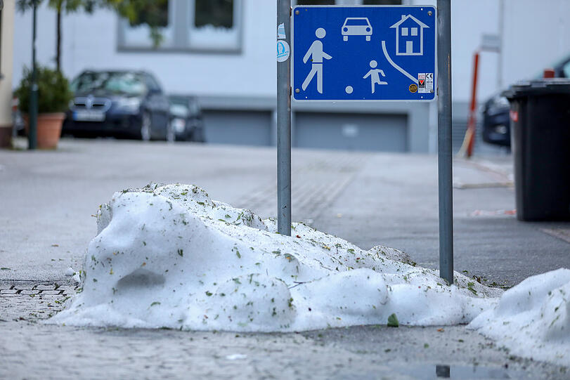Ein heftiges Unwetter mit Regen und Hagel ist über Reutlingen hinweggezogen.