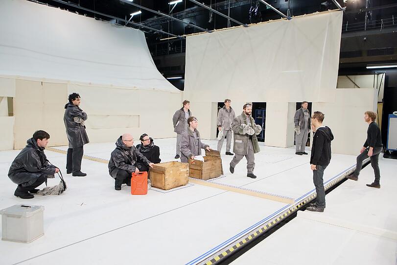 Probe zu "South Pole" im Rennertsaal der Bayerischen Staatsoper.