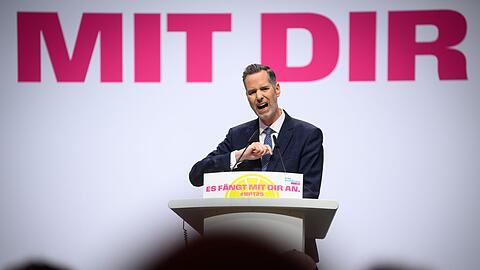 Gibt sich bei seiner Bewerbungsrede für den Parteivorsitz kämpferisch: Christian Dürr.