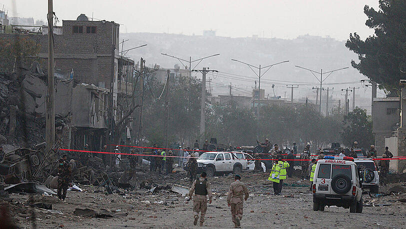 Autobombenanschlag in der afghanischen Hauptstadt Kabul: Dutzende Häuser wurden beschädigt. Autobombenanschlag in der afghanischen Hauptstadt Kabul: Dutzende Häuser wurden beschädigt.