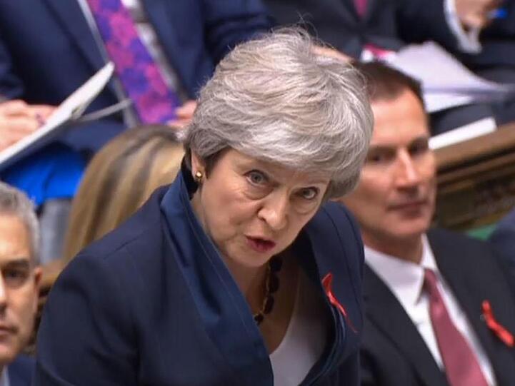 Ohne Mehrheit: Die britische Premierministerin Theresa May im Parlament.