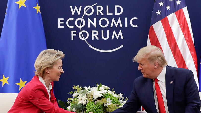 Werden sie eine Einigung im Zollkonflikt erzielen? - Von der Leyen und Trump treffen sich in Schottland. (Archivbild)