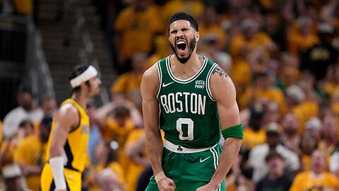 Kam gegen die Indiana Pacers auf 26 Punkte, 13 Rebounds und acht Assists: Bostons Jayson Tatum.