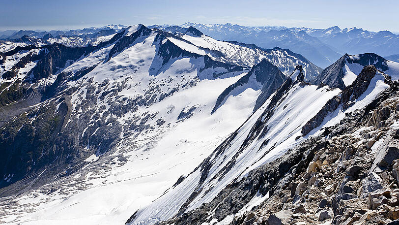 Die Nordwand des Hochfeiler. Dort stürzte die 29-Jährige ab.