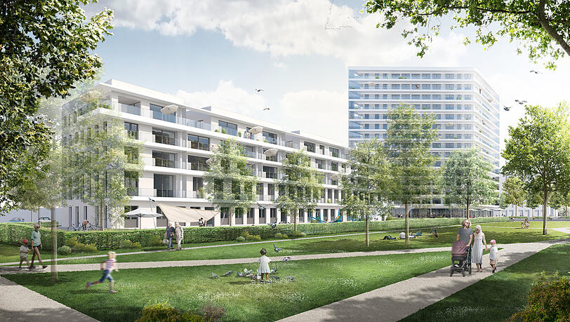 Für 1300 Bewohner: So stellen sich die Architekten den neuen Quartierspark in Neuperlach vor.