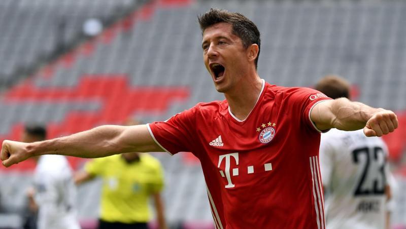 Münchens Robert Lewandowski jubelt nach einem Treffer. Foto: Sven Hoppe/dpa-Pool/dpa/Archivbild Münchens Robert Lewandowski jubelt nach einem Treffer. Foto: Sven Hoppe/dpa-Pool/dpa/Archivbild