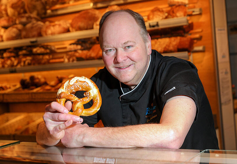 Bäckermeister Georg Brücklmaier führt mit seinem Sohn den Perlacher Familienbetrieb und übernimmt nun die Bäckerei Traublinger.
