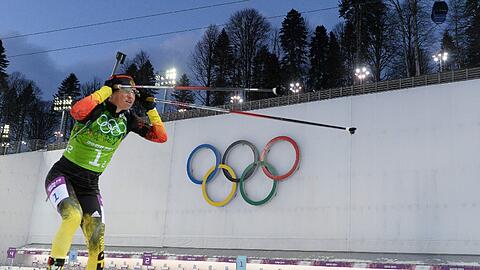 Andrea Henkel bei ihrem letzten Olymoia-Auftritt.