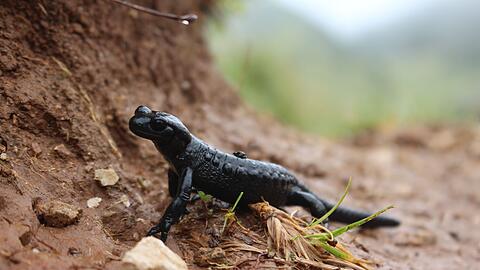 Im Juli ist der Alpensalamander besonders aktiv, weil die Paarungszeit im vollen Gange ist.