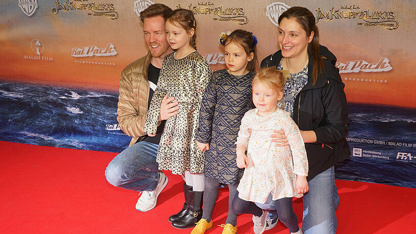 Herbert Kloiber und Julia mit Kindern.