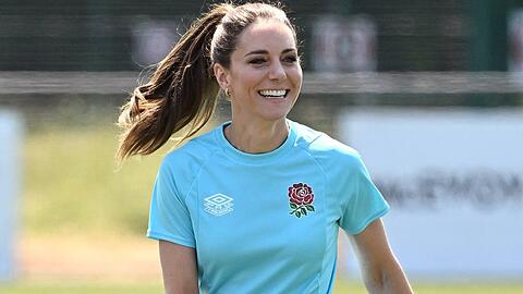 Die sportliche Prinzessin gab beim Rugby eine gute Figur ab.