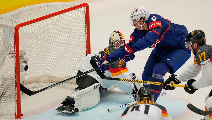 Eine Nummer zu groß: Michael Kesselring (M) und die USA besiegen Deutschland.