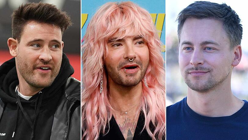 Liebes-Karussell bei Bill Kaulitz (m.): Nach Marc Eggers (l.) soll er nun mit Timmi Trinks (r.) angebandelt haben.