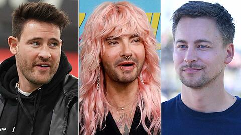 Liebes-Karussell bei Bill Kaulitz (m.): Nach Marc Eggers (l.) soll er nun mit Timmi Trinks (r.) angebandelt haben.