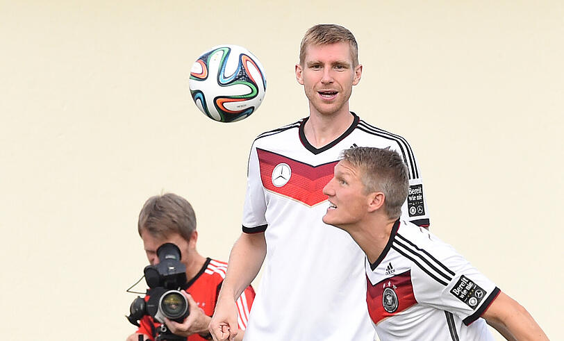 Vorbereitung auf Argentinien: Jogis Jungs bei einer lockeren Trainingseinheit im Campo Bahia am Donnerstag.