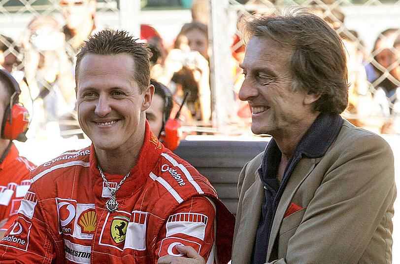 Michael Schumacher und der damalige Ferrari-Boss Luca di Montezemolo bei den Ferrari Days in Monza 2006