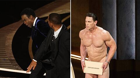 Der Moment als sich Will Smith (r.) für eine ganze Weile aus Hollywood watschte.