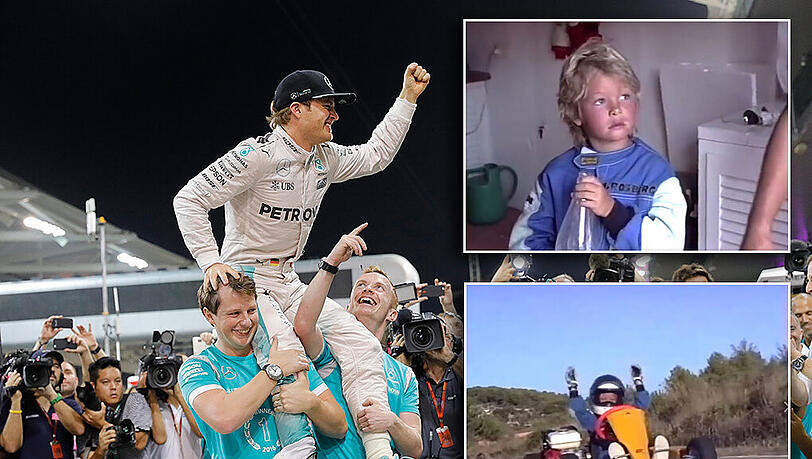 Nico Rosberg bedankte sich nach dem WM-Gewinn mit einem Facebook-Video bei seinen Eltern. Nico Rosberg bedankte sich nach dem WM-Gewinn mit einem Facebook-Video bei seinen Eltern.