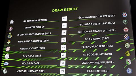 Eintracht Frankfurt trifft in der Zwischenrunde der Conference League auf Saint-Gilloise.