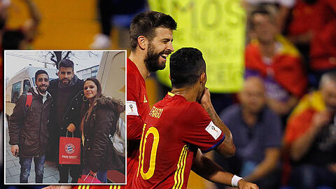 Das Instagram-Foto zeigt Gerard Piqué (m.) in München.