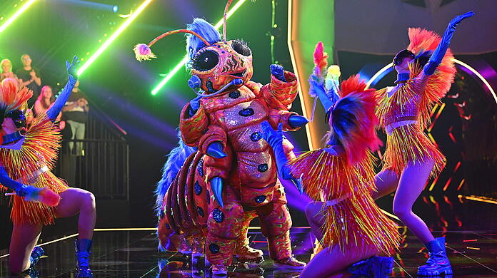 Wurde am 16. Oktober als das zweite Top-Secret-Kostüm bei "The Masked Singer" vorgestellt: Die achtbeinige Raupe auf Rollschuhen.