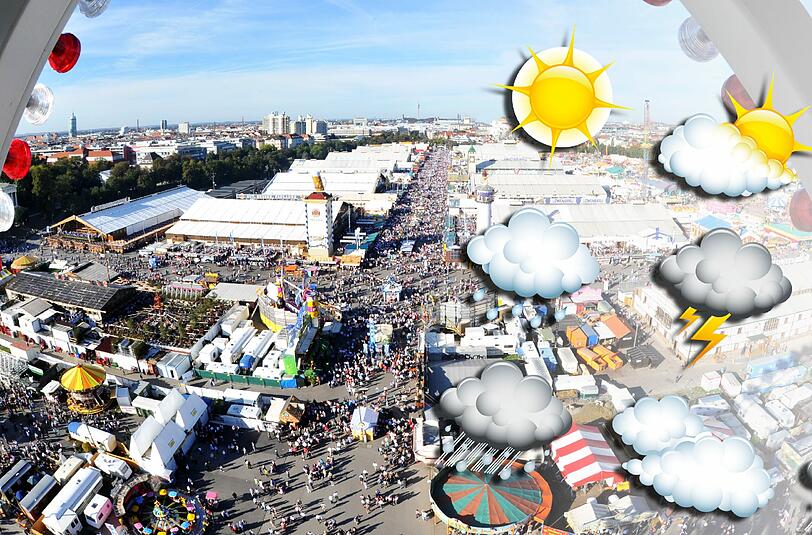 Petrus hat ein Einsehen: Das Wetter auf der Wiesn wird Meteorologen zufolge heuer meistens heiter, selten wolkig.