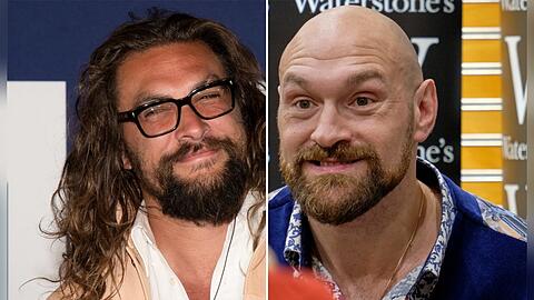 Jason Momoa (l.) nennt Tyson Fury "eine große Inspiration".