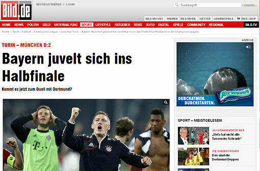 Die "Bild"-Zeitung versucht sich in einem Wortspiel