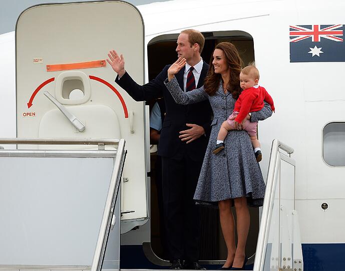 Weitere Bilder der royalen Kleinfamilie beim Abschied in Canberra