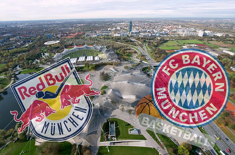 Der EHC Red Bull München und der FC Bayern Basketball könnten in Zukunft wieder vereint im Olympiapark spielen.