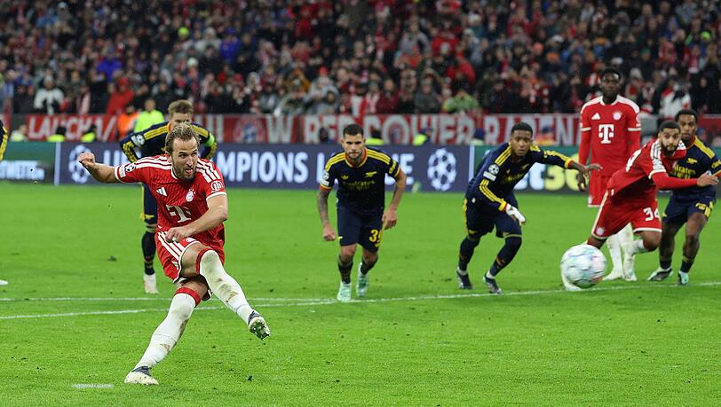 Verwandelte den Strafsto&szlig; zum 2:1 f&uuml;r den FC Bayern: Harry Kane.