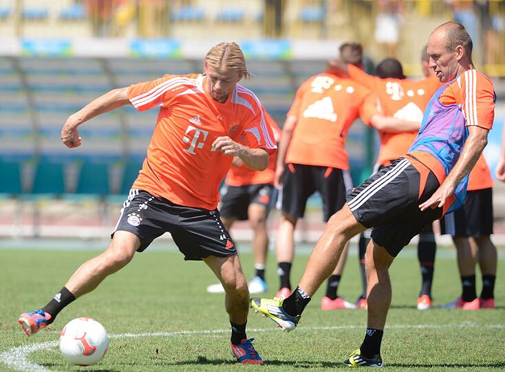 Gute Stimmung am Gardasee: Neue Bilder aus dem Trainingslager des FC Bayern.