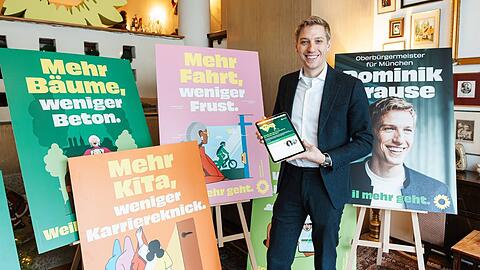 Mehr Kitas, mehr Bäume, mehr Fahrt – für all das will sich Dominik Krause von den Grünen einsetzen, falls er zum OB gewählt wird.