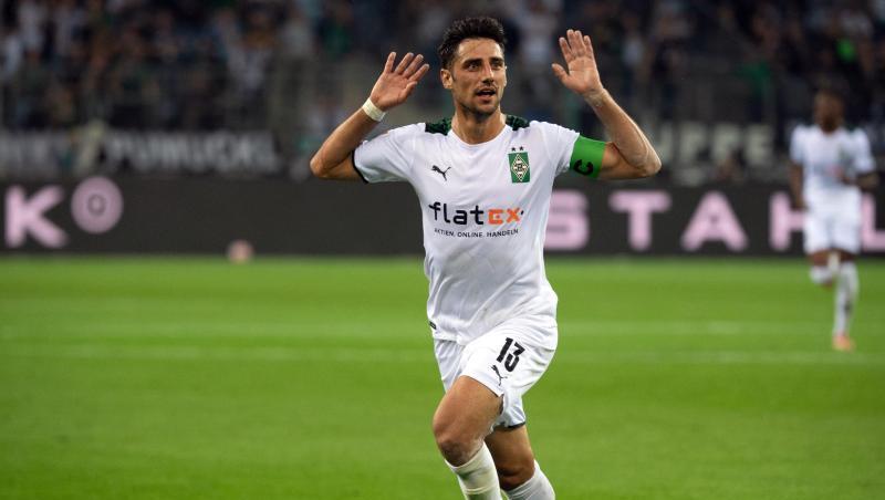 Mönchengladbachs Lars Stindl feiert sein Tor zum 1:0.