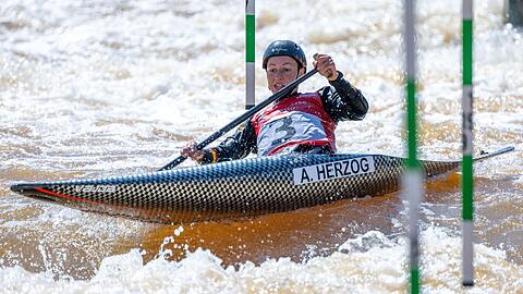 Die Olympia-Dritte von Tokio, Andrea Herzog, holte sich auf ihrer Heimstrecke in Markkleeberg den deutschen Meistertitel. (Archivbild)