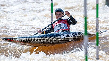 Die Olympia-Dritte von Tokio, Andrea Herzog, holte sich auf ihrer Heimstrecke in Markkleeberg den deutschen Meistertitel. (Archivbild)